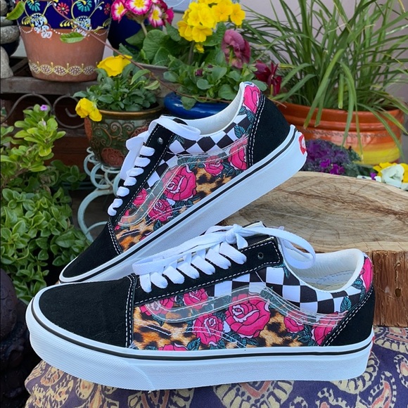 cheetah rose vans